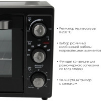 Электрическая печь Atlanta ATH-1404 black