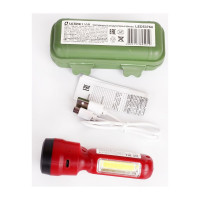 Аккумуляторный фонарь Ultraflash LED53764 4В, красный, 2LED, 3 Вт, 2 режима, USB 14664