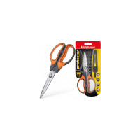 Ножницы ErichKrause Protector, 16.5 см с чехлом, серо-оранжевый 48056