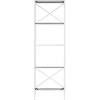 Стеллаж GreenWeen KARIN белый/стекло, 550x300x1750 GW-KARIN-G-W