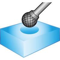 Борфреза твердосплавная форма D (3x2.5 мм; хвостовик 3 мм) NORGAU 077120031