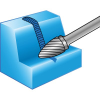 Борфреза твердосплавная форма F (10х20 мм; хвостовик 6 мм) NORGAU 077130100