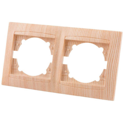 2-х постовая рамка TDM ELECTRIC горизонтальная, сосна Лама SQ1815-0330