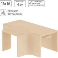 Угол Т-образный TDM ELECTRIC КМТ 16х16 сосна (4 шт./комплект) SQ0411-0261