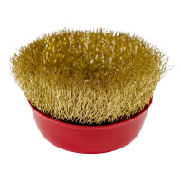 Щётка-крацовка латунированная (75 мм; M14; мягкая) для УШМ Orientcraft OCCBAGM175300