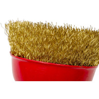 Щётка-крацовка латунированная (75 мм; M14; мягкая) для УШМ Orientcraft OCCBAGM175300