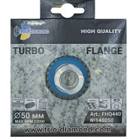 Диск алмазный отрезной TRIO-DIAMOND 50xm14 Flange Turbo, FHQ440