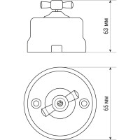 Поворотный выключатель TDM ELECTRIC фарфоровый с ручкой бантик 10А слоновая кость «Болонь» SQ1820-0310