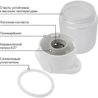 Настенно-потолочный светильник TDM ELECTRIC НПБ400П белый, IP54, 60 Вт, основание-поликарбонат, Народный SQ0303-1501