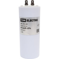 Конденсатор TDM ELECTRIC ДПС 450В, 60мкФ, 5проц., плоский разъем, SQ0739-0028