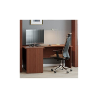 Эргономичный стол ФЕЛИКС 160x120x74.5 см миланский орех светлый ПК-ССМ-СТЭ160x120П/Д-В3-35