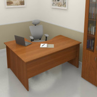 Эргономичный стол ФЕЛИКС 160x120x74.5 см миланский орех светлый ПК-ССМ-СТЭ160x120П/Д-В3-35