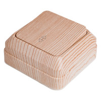 Переключатель Intro Quadro 2-103-11 10А-250В, IP20, открытая установка, сосна, Б0053755