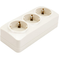 3-ая розетка IEK РС23-3-ХК с з/к о/у 16А GLORY кремовый ERH31-K33-16