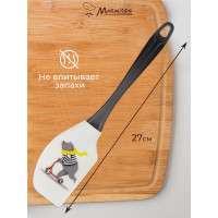 Кулинарная силиконовая лопатка MARMITON Мишка на самокате 27x6х1.5 см 17378