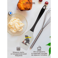 Кулинарная силиконовая лопатка MARMITON Мишка на самокате 27x6х1.5 см 17378