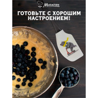 Кулинарная силиконовая лопатка MARMITON Мишка на самокате 27x6х1.5 см 17378