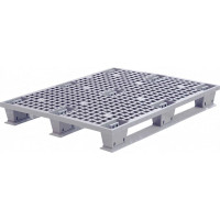 Паллет Тара.ру 1200x1000x150 мм, перфорированный, на полозьях, цв. серый 25398