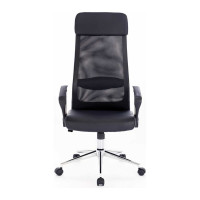 Офисное кресло BRABIX Flight R EX-541, хром, экокожа, сетка, черное 532516