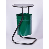 Уличная урна ПРОФМЕТСТИЛЬ с крышкой, зеленая 500