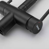 Смеситель для кухни Gappo 35к G4398-36 гибкий излив, с выходом для питьевого фильтра, черный 549412