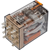 Промежуточное реле Finder 3 перекидных контакта 10А, 230В AC, 553382300010