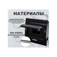 Встраиваемый бокс TDM ELECTRIC ЩРВ-П-12 модулей, пластик, IP41, Антрацит SQ0902-1004