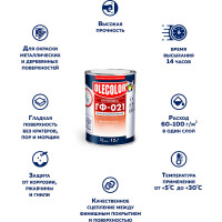 Грунтовка OLECOLOR ГФ-021 серый, 1 кг 4300003711