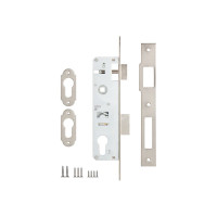 Замок врезной KALE KILIT цилиндровым узкопрофильным 153 (30 mm) w/b (никель) 8183