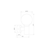Уличный настенный светильник Elektrostandard Sfera 35126/D черный a060122