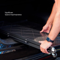 Металлический стеллаж ГЕЛЕОС Атлант-4, 4 полки, складной, размер 760x400x1260 мм, черный АСТ-41