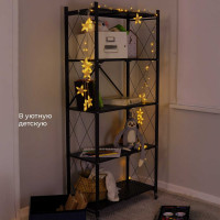 Металлический стеллаж ГЕЛЕОС Атлант-5, 5 полок, складной, размер 760x400x1580 мм, черный АСТ-51