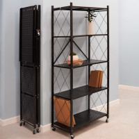 Металлический стеллаж ГЕЛЕОС Атлант-5, 5 полок, складной, размер 760x400x1580 мм, черный АСТ-51