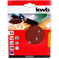 Круг шлифовальный (5 шт; 125 мм; К180) для эксцентриковых шлифмашин KWB 4919-18