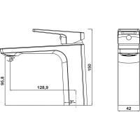 Смеситель для раковины Swedbe Kronos однорычажный 2010