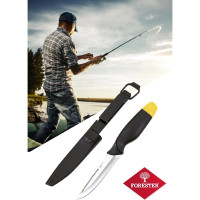 Нож рыбака с ручкой-поплавком Forester MOBILE в пластиковом чехле, на клипсе MT-8