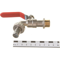 Водозаборный кран AV Engineering со штуцером 1/2" никелированный AVE166012