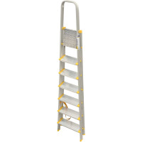 Алюминиевая профессиональная с анодированным покрытием стремянка Алюмет с широкими ступенями 7 ступеней. Серия АS707