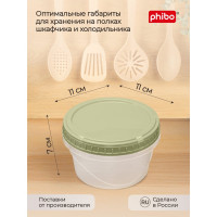 Банка Phibo ТАНГО с завинчивающейся крышкой 0,4 л зеленый 433129509