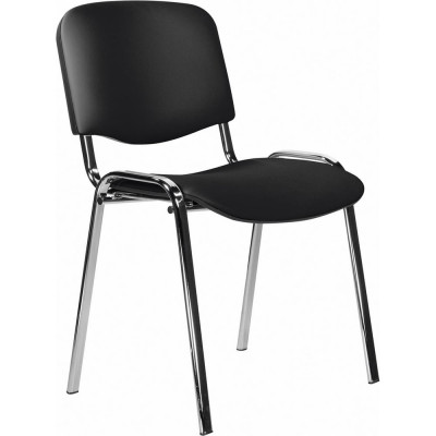 Стул Staff Iso Lite хром, кожзам черный (Z-11) CF-008 532567