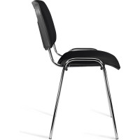Стул Staff Iso Lite хром, кожзам черный (Z-11) CF-008 532567