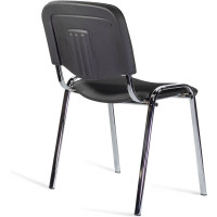 Стул Staff Iso Lite хром, кожзам черный (Z-11) CF-008 532567