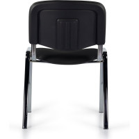 Стул Staff Iso Lite хром, кожзам черный (Z-11) CF-008 532567