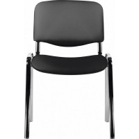 Стул Staff Iso Lite хром, кожзам черный (Z-11) CF-008 532567