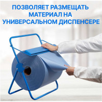 Нетканый протирочный материал Puretech W3, плотность 60г/м2, цвет синий, размер 36,5x32см 1000 л/рулон W60375