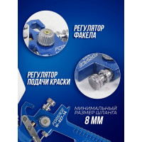 Краскораспылитель с регулятором давления и дополнительной дюзой Forsage F-W-827-14(51350)