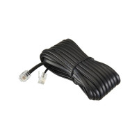 Телефонный удлинитель RJ-11 (6р4с) Retic 7м, черный, TWCS-TEC-07M-B