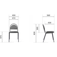 Стул UTFC Стандарт BL Z11 черный СтандартBL01