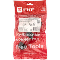 Кабельный коннектор EKF I-образный разъемный (СМК 3PIN) IP68 FreeTools PROxima cct-smk3