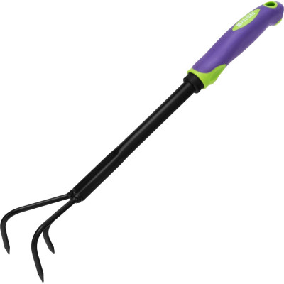 Стальной 3-зубый рыхлитель PALISAD 60x400 мм, обрезиненная эргономичная рукоятка LSR1 62063